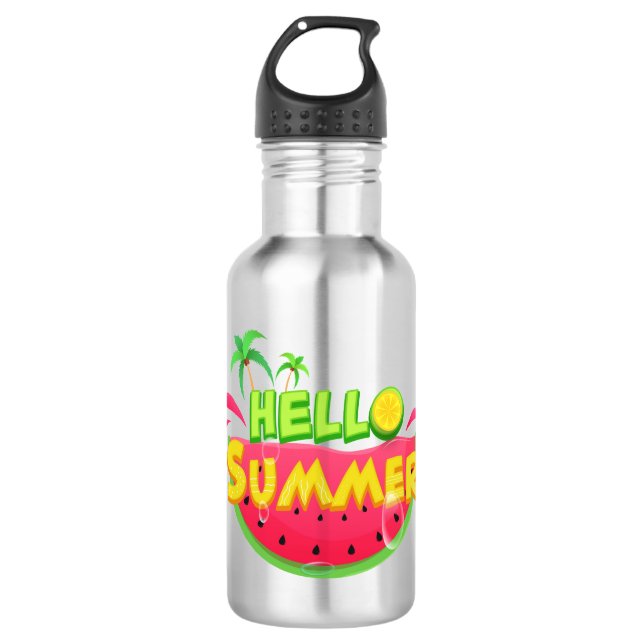 Garrafa Olá, Summer Stainless Steel Water Bottle (Frente)
