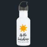 Garrafa Olá Sunshine, nome personalizado de verão<br><div class="desc">Olá Sunshine, fofo verão, nome personalizado, garrafa de água de aço inoxidável. Engraçado design de caneca de viagem com citação humorística. Bonita ideia de presente de aniversário para amigos, família, colega de trabalho, colega, empregado, enfermeiro, professor de escola, mãe, esposa, namorada etc. Excelente para atividades desportivas, de caminhada, de viagem...</div>