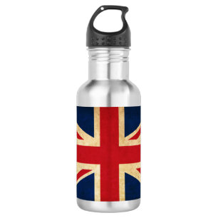 Garrafa Old Vintage Grunge Reino Unido Flag Union Jack