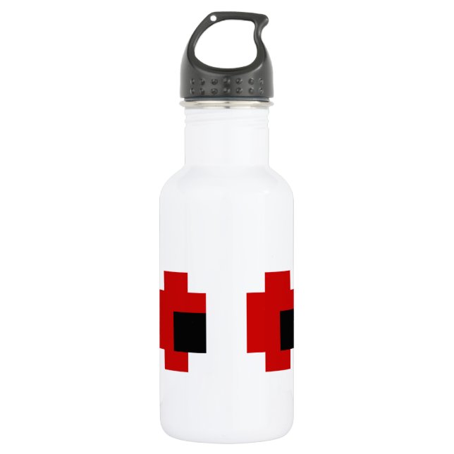 Garrafa Olhos Vermelhos Brancos de 8 Bits (Frente)