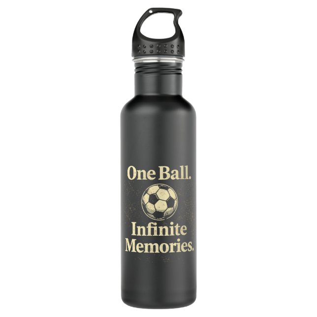 Garrafa One Ball Infinite Memories Nostalgic Soccer Quote (Frente)