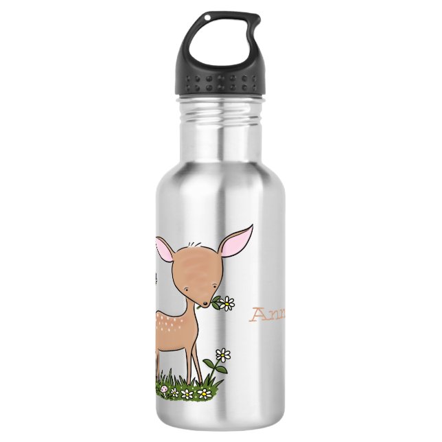 Garrafa Óptica de desenho animado de veado de bebê feliz (Frente)