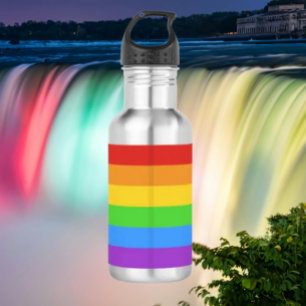 Garrafa Orgulho Hidratar: Bandeira Arco-Íris