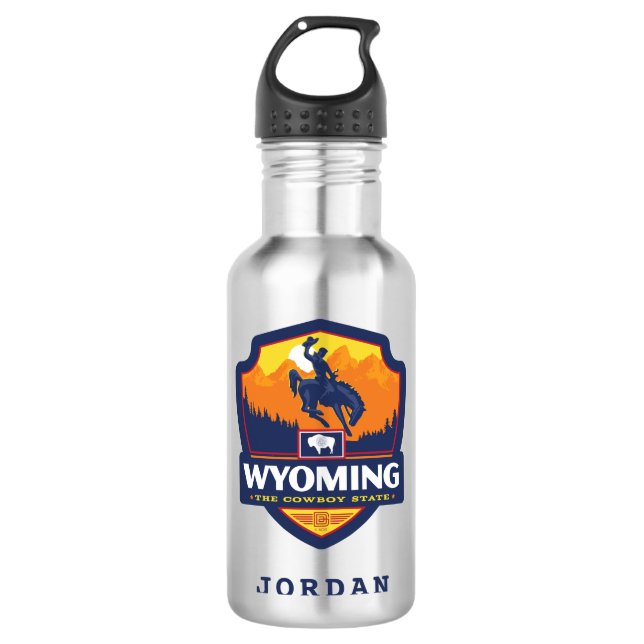 Garrafa Orgulho | Wyoming do estado (Frente)