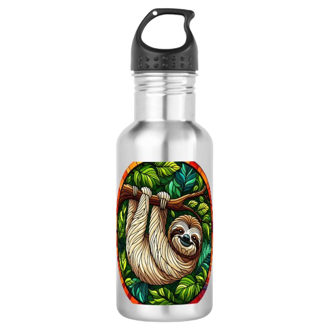 Garrafa Ornamento De Vidro Escondido, Cute Sloth (Frente)