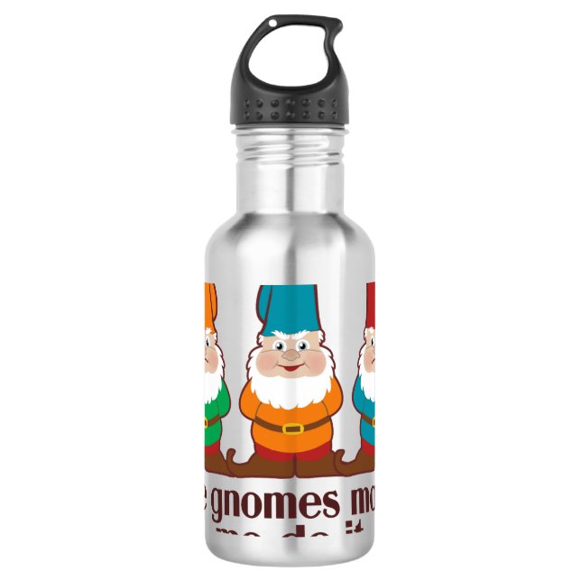 Garrafa Os gnomos fizeram-me fazê-lo (Frente)