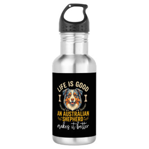 Garrafa Osso de Cachorro Pastor Australiano Life Is Good