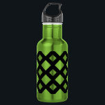 Garrafa Ouros brancos em preto<br><div class="desc">Um padrão ousado e geométrico de grandes e pequenos diamantes brancos em um fundo preto. O preto forma uma trava que separa as formas de diamante. Imagem de pixel 9000 x 6000 criada digitalmente. ©2014 Claire E. Skinner,  Todos os direitos reservados.</div>