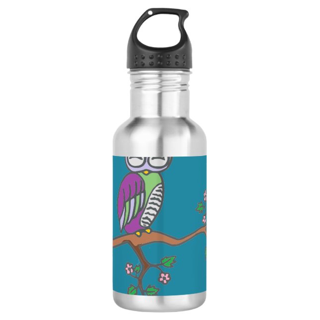 Garrafa Owl Art Night Blue (Frente)