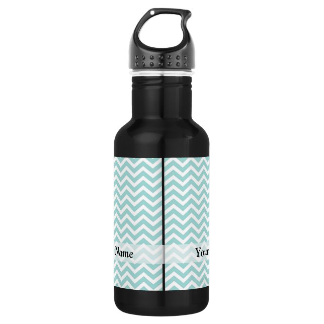Garrafa Padrão aqua chevron (Frente)