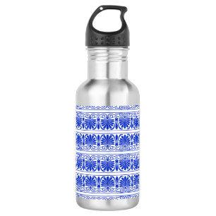 Garrafa Padrão Árabe Mediterrâneo Grego Azul