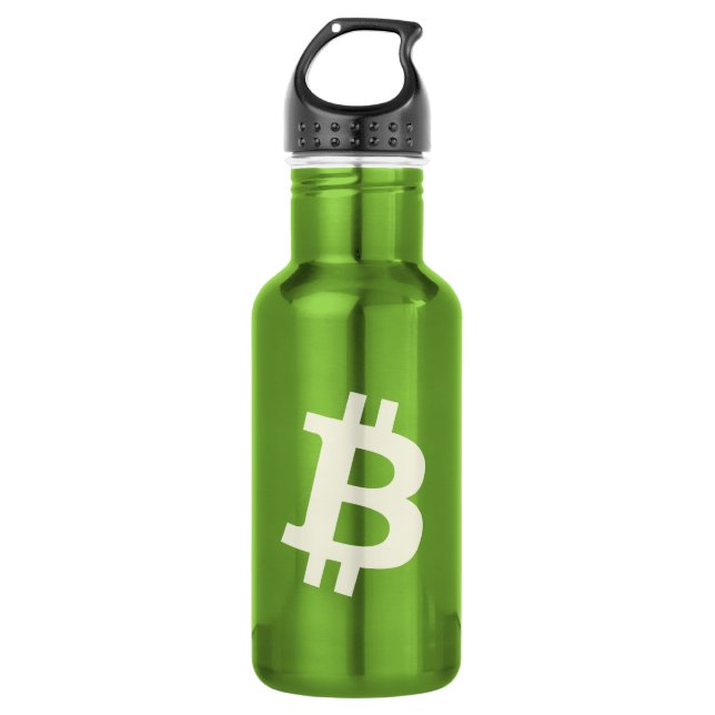 Garrafa Padrão Bitcoin ₿ (Verde) (Frente)