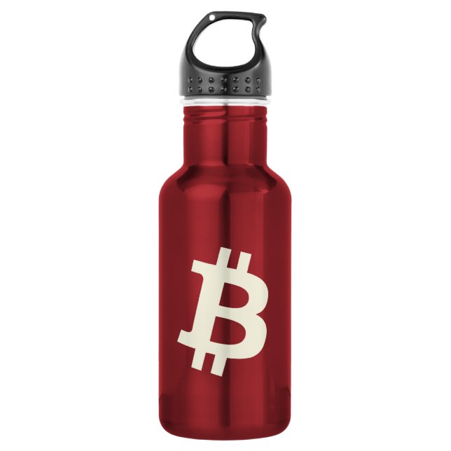 Garrafa Padrão Bitcoin ₿ (Vermelho) (Frente)