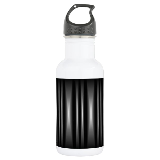 Garrafa Padrão branco e preto clássico moderno (Frente)