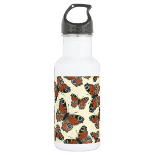 Garrafa Padrão de aquarela das borboletas