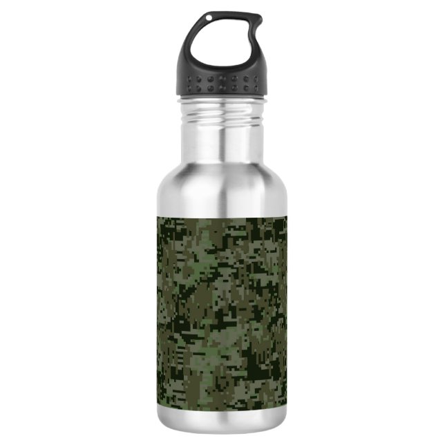 Garrafa Padrão de Camuflagem Digital de Deep Woods (Frente)