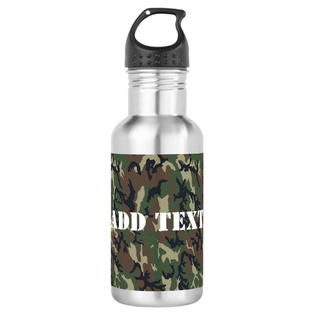 Garrafa Padrão de Camuflagem Verde Militar (Frente)