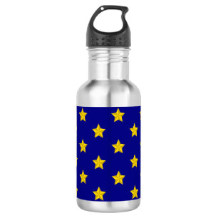 Garrafa Padrão de Estrelas Douradas, Azul Marinho, Exclusi
