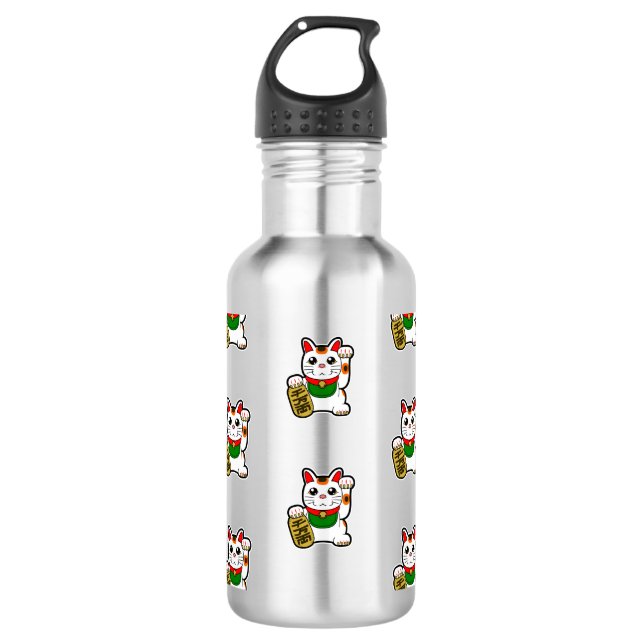 Garrafa Padrão de Gato Sortudo Japonês (Frente)