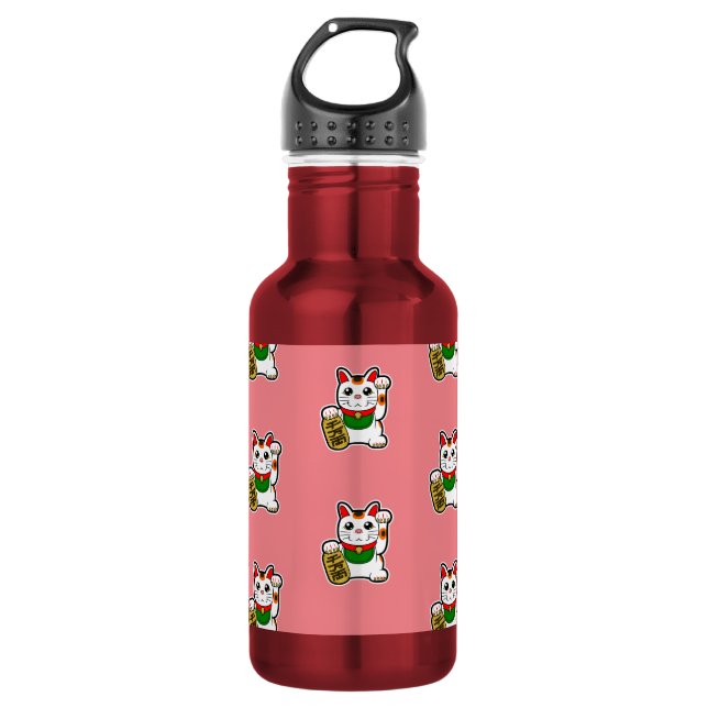 Garrafa Padrão de Gato Sortudo Japonês (Frente)