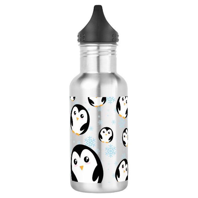 Garrafa Padrão de gradiente de pinguim pastel colorido bon (Esquerda)