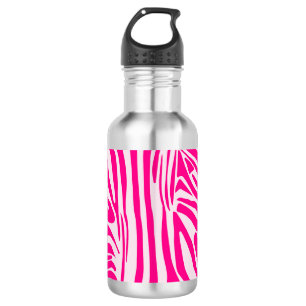 Garrafa Padrão de Impressão de Zebra Rosa