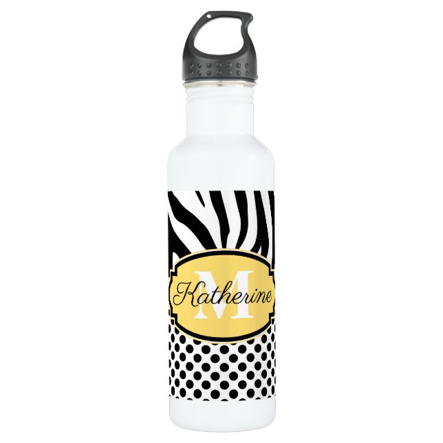 Garrafa Padrão de Impressão e Pontos de Zebra (Frente)