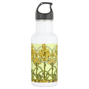 Garrafa Padrão de Lírio Art Nouveau de Alphonse Mucha Anti