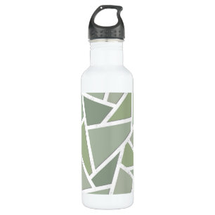 Garrafa Padrão de mosaico verde-oliva