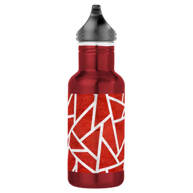 Garrafa Padrão de mosaico vermelho e branco (Direita)