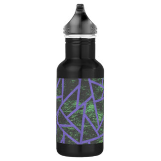 Garrafa Padrão de mosaico violeta e verde