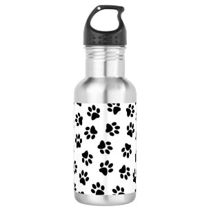 Garrafa Padrão De Patas, Patas Cachorros, Patas Negras