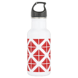 Garrafa Padrão de Triângulo da Trendy Vermelha