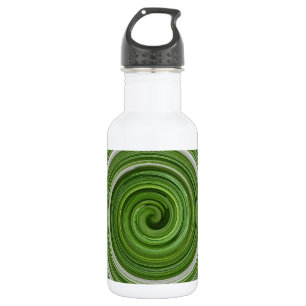 Garrafa Padrão espiral verde-branco
