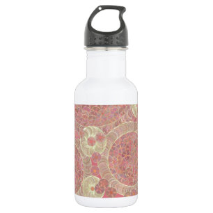 Garrafa padrão floral rosa abstrato arte personalizado cor