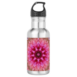 Garrafa Padrão Geométrico de Flor Cor-de-Rosa Mandala - 67