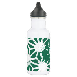 Garrafa Padrão geométrico verde-sábado e branco
