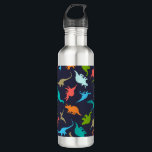Garrafa Padrão Moderno Bonito e Divertido De Dinossauros<br><div class="desc">Este design moderno apresenta um giro e colorido padrão de dinossauros #casa #bebida #garrafas d'água #escola #esportes #cozinha #design #estilo #na moda #moda #moda #moda #bandeja #legal #presente #presentes #garotos #garotos #dinossauro #bonitinho #pré-histórico #giftsforboys #giftsforboys</div>