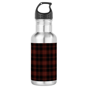 Garrafa Padrão Quente Vermelho, Xadrez Preta (Tartan)