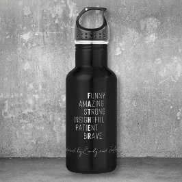 Garrafa Padre Crossword moderno Pai com nomes de crianças