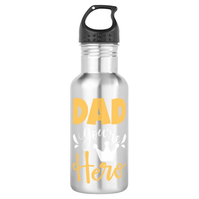 Garrafa Padre Gift Pai Você É Herói (Frente)