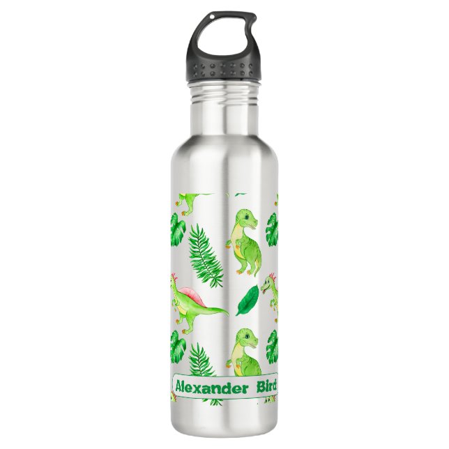 Garrafa Padrões de Cores de Água Cólitos Dinossauro Selvag (Frente)