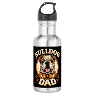 Garrafa pai bulldog – dia dos pais bulldog vintage fofo