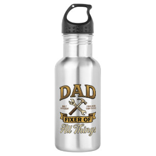 Garrafa Pai Consertador de Todas as Coisas Camiseta de Gra