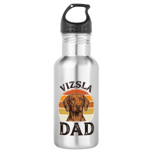 Garrafa Pai Vizsla Desenho de Cão com Gravação Vintage_1