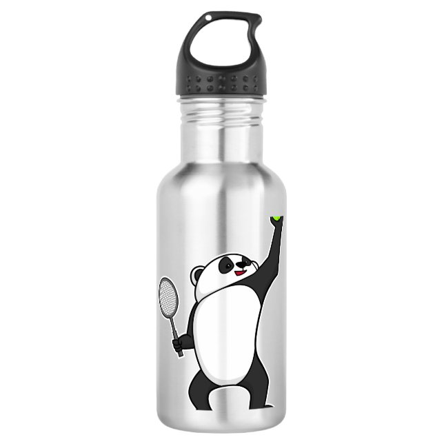 Garrafa Panda na Tênis com raquete Tênis (Frente)