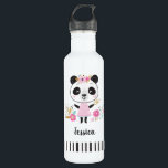 Garrafa Panda rosa-branca<br><div class="desc">Uma garrafa de água pantanosa rosa. Excelente para o dia a dia,  ou de volta ao essencial da escola. Personalize com o nome da sua garota. Também faz um presente de aniversário divertido,  ou um favor de festa de aniversário. Projetado para você pelo Blackberry Boulevard.</div>