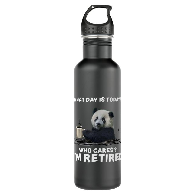 Garrafa Panda With Coffee What Day Is Today Who Cares Gift (Frente)