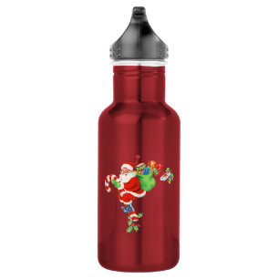 Garrafa Papai Noel montado em um bastão de doce