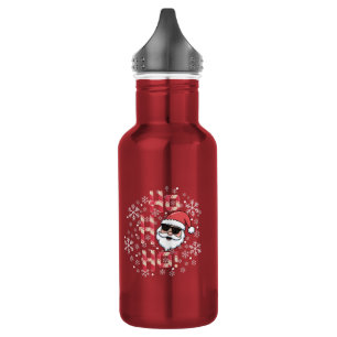 Garrafa Papai Noel Óculos de Sol Retro Doce Cana Ho Ho Ho